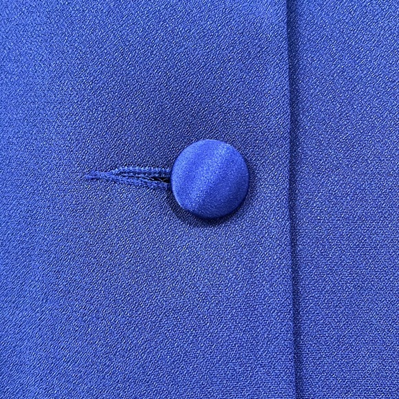 Vintage Sunny Choi Sapphire Button up Blazer Jacket Ruffle size 8 - Picture 4 of 11